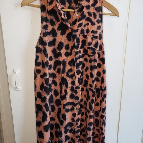 Equipment silk animal print shirt dress - Picture 5 of 7